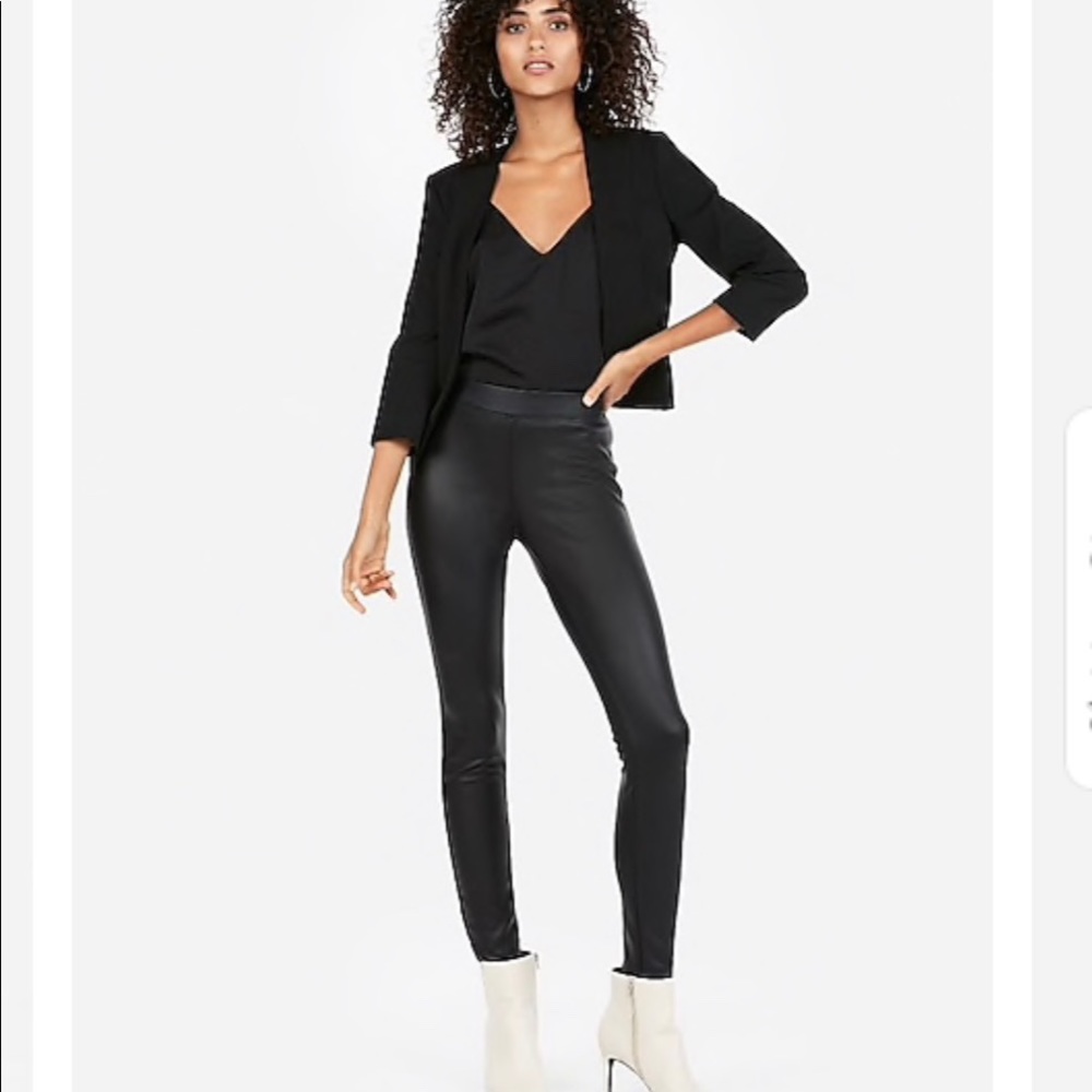 Express Black Faux Leather Leggings